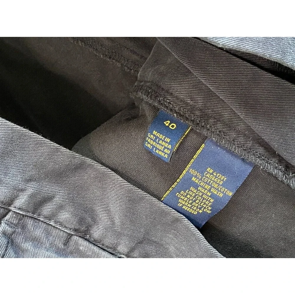 EUC‎ Mens Polo Ralph Lauren blue flat front chino shorts 100% cotton size 40